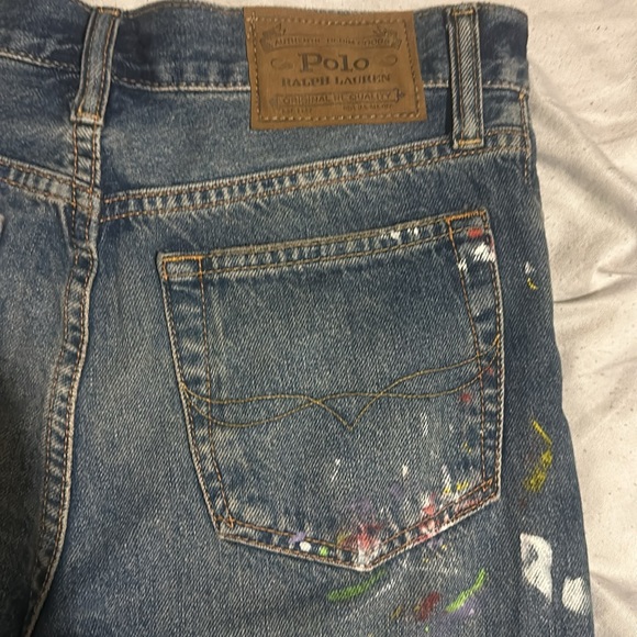Polo Ralph Lauren Paint-Splatter Sullivan Slim Denim Short - Picture 7 of 14